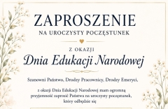 Zaproszenie z okazji Dnia Edukacji Narodowej